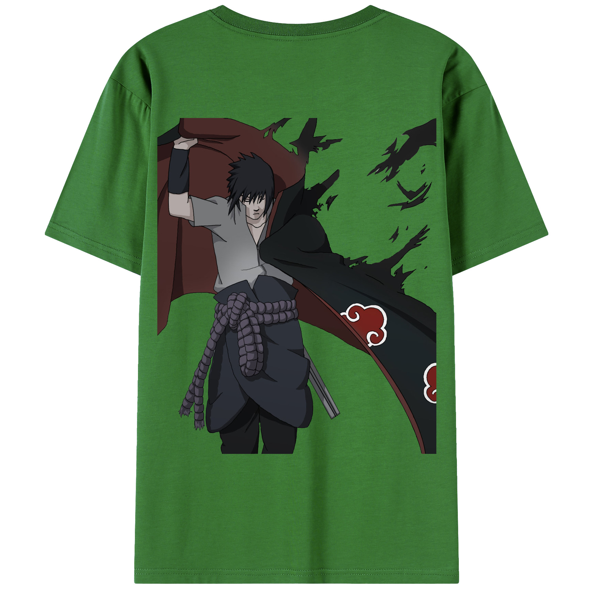 （画像用） NARUTO -ナルト- うちは サスケ Uchiha Sasuke レディース半袖Tシャツ(バックプリント)